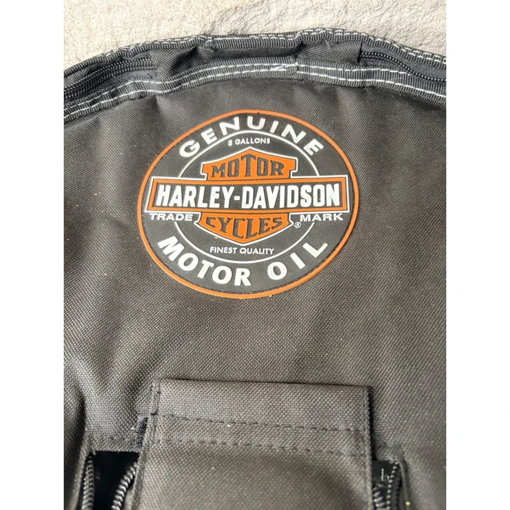 Harley Davidson Motor Oil Soft Cooler Bag 5 Gallon‎ Black Orange Biker Insulated
